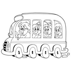 Dessin à colorier: Autobus / Autocar (Transport) #135521 - Coloriages à Imprimer Gratuits