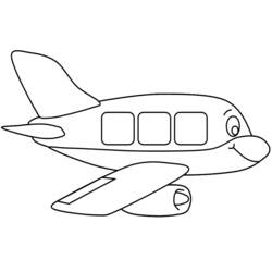 Dessin à colorier: Avion (Transport) #134883 - Coloriages à Imprimer Gratuits