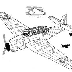 Dessin à colorier: Avion militaires (Transport) #141037 - Coloriages à Imprimer Gratuits