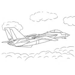 Dessin à colorier: Avion militaires (Transport) #141039 - Coloriages à Imprimer Gratuits