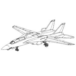 Dessin à colorier: Avion militaires (Transport) #141046 - Coloriages à Imprimer Gratuits