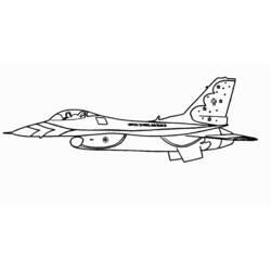 Dessin à colorier: Avion militaires (Transport) #141052 - Coloriages à Imprimer Gratuits