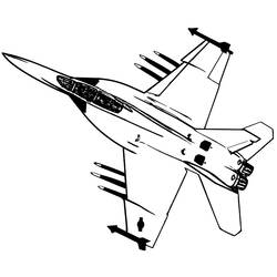 Dessin à colorier: Avion militaires (Transport) #141056 - Coloriages à Imprimer Gratuits
