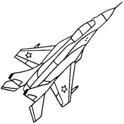 Dessin à colorier: Avion militaires (Transport) #141061 - Coloriages à Imprimer Gratuits