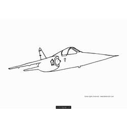 Dessin à colorier: Avion militaires (Transport) #141091 - Coloriages à Imprimer Gratuits