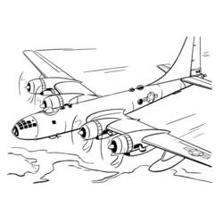Dessin à colorier: Avion militaires (Transport) #141118 - Coloriages à Imprimer Gratuits