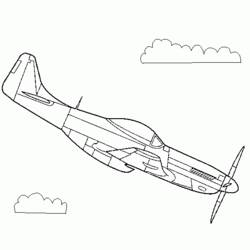 Dessin à colorier: Avion militaires (Transport) #141127 - Coloriages à Imprimer Gratuits
