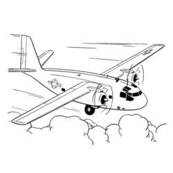 Dessin à colorier: Avion militaires (Transport) #141171 - Coloriages à Imprimer Gratuits