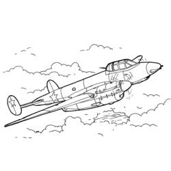 Dessin à colorier: Avion militaires (Transport) #141238 - Coloriages à Imprimer Gratuits