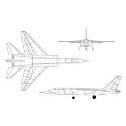 Dessin à colorier: Avion militaires (Transport) #141240 - Coloriages à Imprimer Gratuits