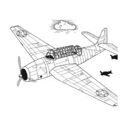 Dessin à colorier: Avion militaires (Transport) #141245 - Coloriages à Imprimer Gratuits