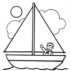 Dessin à colorier: Bateau / Navire (Transport) #137454 - Coloriages à Imprimer Gratuits