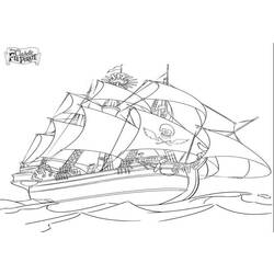 Dessin à colorier: Bateau pirate (Transport) #138241 - Coloriages à Imprimer Gratuits