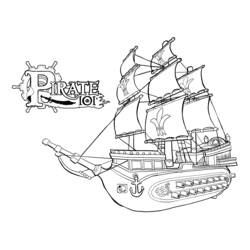 Dessin à colorier: Bateau pirate (Transport) #138243 - Coloriages à Imprimer Gratuits