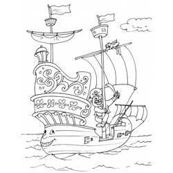 Dessin à colorier: Bateau pirate (Transport) #138248 - Coloriages à Imprimer Gratuits