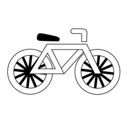Dessin à colorier: Bicyclette / Vélo (Transport) #136946 - Coloriages à Imprimer Gratuits