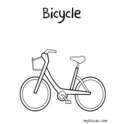 Dessin à colorier: Bicyclette / Vélo (Transport) #136950 - Coloriages à Imprimer Gratuits