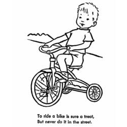 Dessin à colorier: Bicyclette / Vélo (Transport) #136961 - Coloriages à Imprimer Gratuits