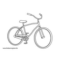 Dessin à colorier: Bicyclette / Vélo (Transport) #136968 - Coloriages à Imprimer Gratuits