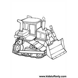 Dessin à colorier: Bulldozer / Pelle Mécanique (Transport) #141684 - Coloriages à Imprimer Gratuits
