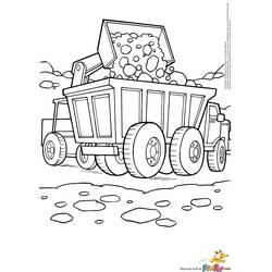 Dessin à colorier: Bulldozer / Pelle Mécanique (Transport) #141691 - Coloriages à Imprimer Gratuits