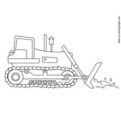 Dessin à colorier: Bulldozer / Pelle Mécanique (Transport) #141694 - Coloriages à Imprimer Gratuits