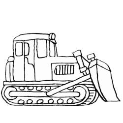 Dessin à colorier: Bulldozer / Pelle Mécanique (Transport) #141698 - Coloriages à Imprimer Gratuits