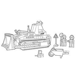 Dessin à colorier: Bulldozer / Pelle Mécanique (Transport) #141705 - Coloriages à Imprimer Gratuits