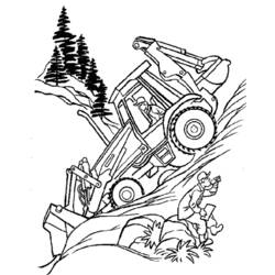 Dessin à colorier: Bulldozer / Pelle Mécanique (Transport) #141712 - Coloriages à Imprimer Gratuits