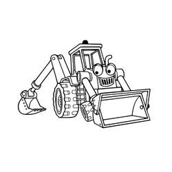 Dessin à colorier: Bulldozer / Pelle Mécanique (Transport) #141770 - Coloriages à Imprimer Gratuits