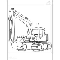 Dessin à colorier: Bulldozer / Pelle Mécanique (Transport) #141782 - Coloriages à Imprimer Gratuits