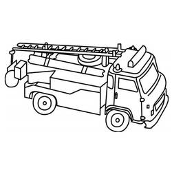 Dessin à colorier: Camion de Pompier (Transport) #135780 - Coloriages à Imprimer Gratuits