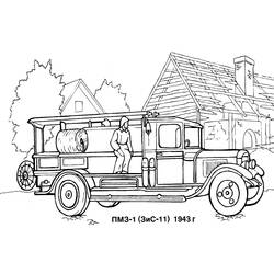 Dessin à colorier: Camion de Pompier (Transport) #135835 - Coloriages à Imprimer Gratuits