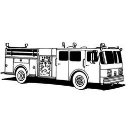 Dessin à colorier: Camion de Pompier (Transport) #135884 - Coloriages à Imprimer Gratuits