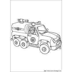 Dessin à colorier: Camion de Pompier (Transport) #135974 - Coloriages à Imprimer Gratuits