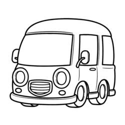 Dessin à colorier: Camionnette (Transport) #145095 - Coloriages à Imprimer Gratuits