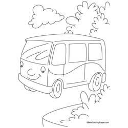 Dessin à colorier: Camionnette (Transport) #145105 - Coloriages à Imprimer Gratuits