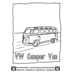 Dessin à colorier: Camionnette (Transport) #145136 - Coloriages à Imprimer Gratuits