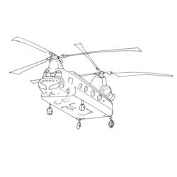 Dessin à colorier: Helicoptère (Transport) #136055 - Coloriages à Imprimer Gratuits