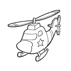 Dessin à colorier: Helicoptère (Transport) #136063 - Coloriages à Imprimer Gratuits