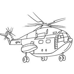 Dessin à colorier: Helicoptère (Transport) #136101 - Coloriages à Imprimer Gratuits