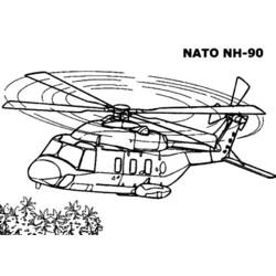 Dessin à colorier: Helicoptère (Transport) #136225 - Coloriages à Imprimer Gratuits