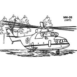 Dessin à colorier: Helicoptère (Transport) #136229 - Coloriages à Imprimer Gratuits