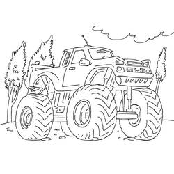 Dessin à colorier: Monster Truck (Transport) #141291 - Coloriages à Imprimer Gratuits