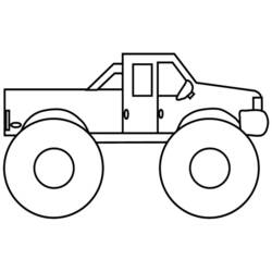 Dessin à colorier: Monster Truck (Transport) #141359 - Coloriages à Imprimer Gratuits