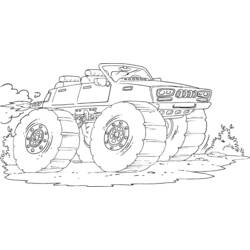 Dessin à colorier: Monster Truck (Transport) #141416 - Coloriages à Imprimer Gratuits