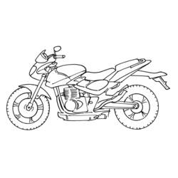 Dessin à colorier: Moto (Transport) #136265 - Coloriages à Imprimer Gratuits