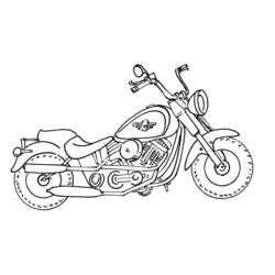Dessin à colorier: Moto (Transport) #136284 - Coloriages à Imprimer Gratuits