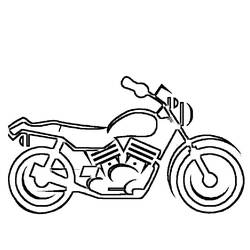 Dessin à colorier: Moto (Transport) #136312 - Coloriages à Imprimer Gratuits