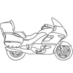 Dessin à colorier: Moto (Transport) #136357 - Coloriages à Imprimer Gratuits